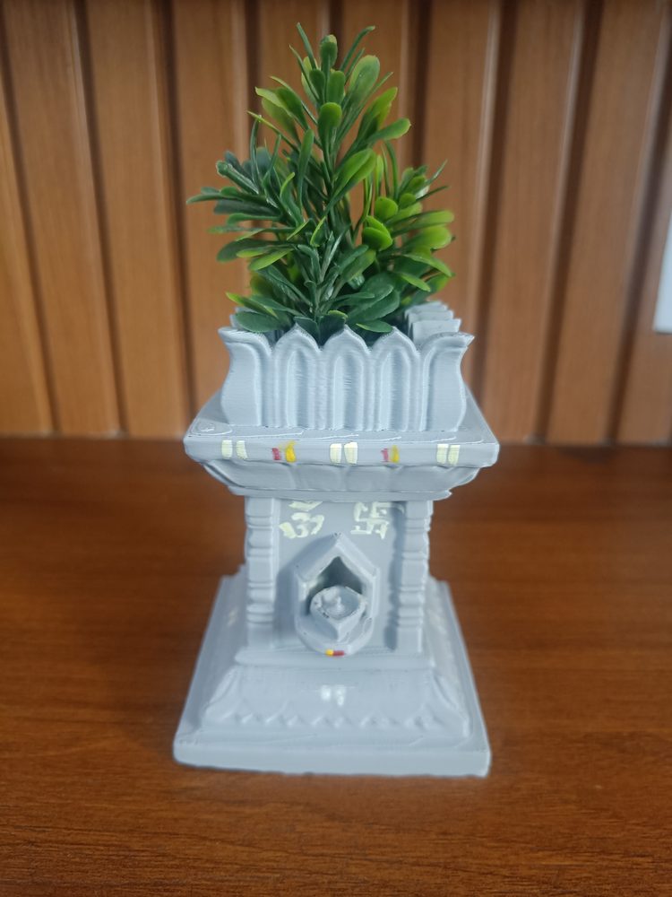 3D printed Tulsi Vrindavan planter, hand-painted, Pune